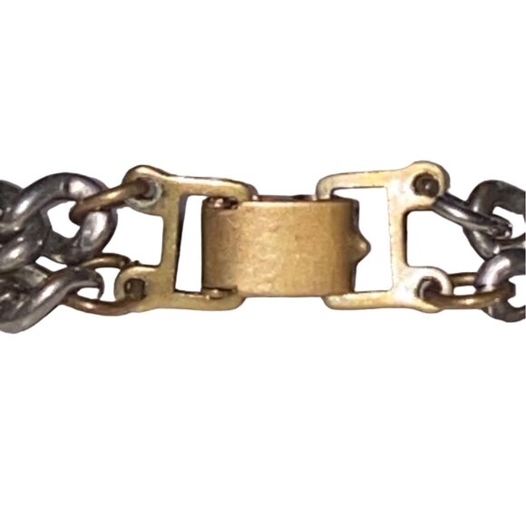 Silver Double Chain Necklace 16” Vintage - Picture 3 of 3